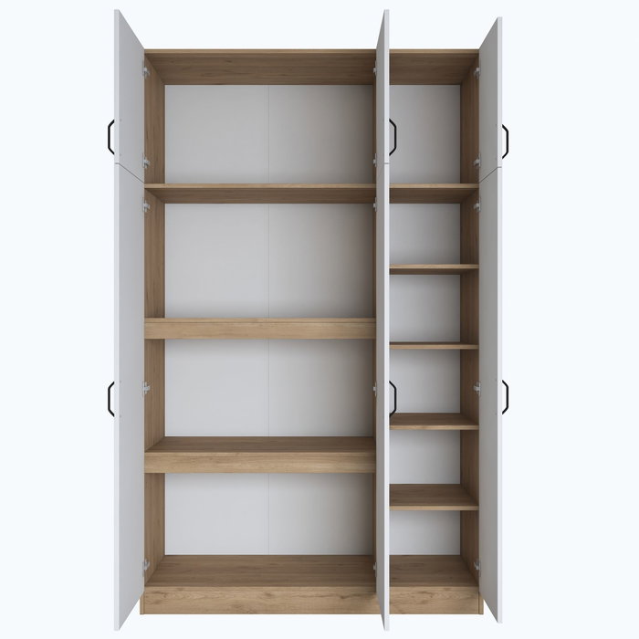 Hanah Home Armario BA104 - 2420 Nogal y Blanco Hanah Home Armario BA104 - 2420 Nogal y Blanco